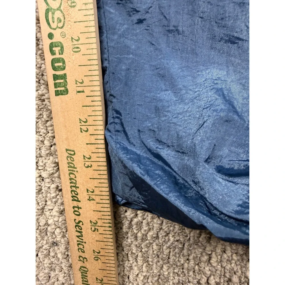 Unbranded VTG 80s - 90s Track Pants XL Blue Nylon Lined Zipper Cuff Windbreaker